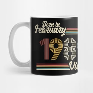 Vintage Born in February 1989 Mug